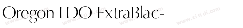 Oregon LDO ExtraBlac字体转换